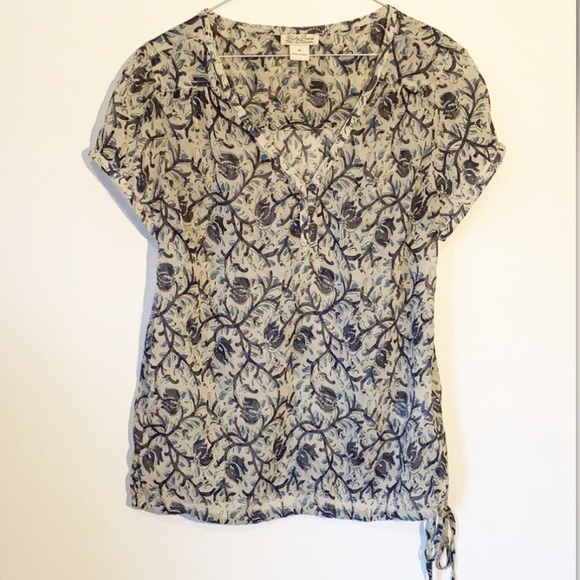 Lucky Brand Tops - Lucky Brand | Sheer Floral Blouse